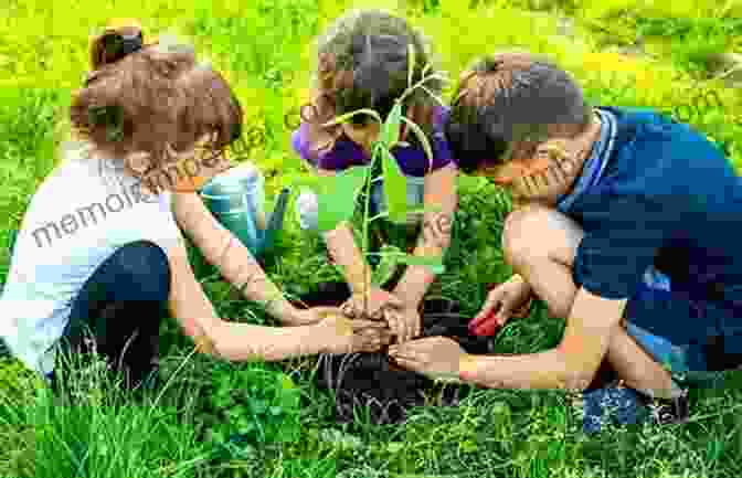 A Group Of Children Planting Trees, Representing The Role Of Education In Fostering Environmental Awareness And Promoting Sustainable Practices. The End Of World Population Growth In The 21st Century: New Challenges For Human Capital Formation And Sustainable Development (Population And Sustainable Development)