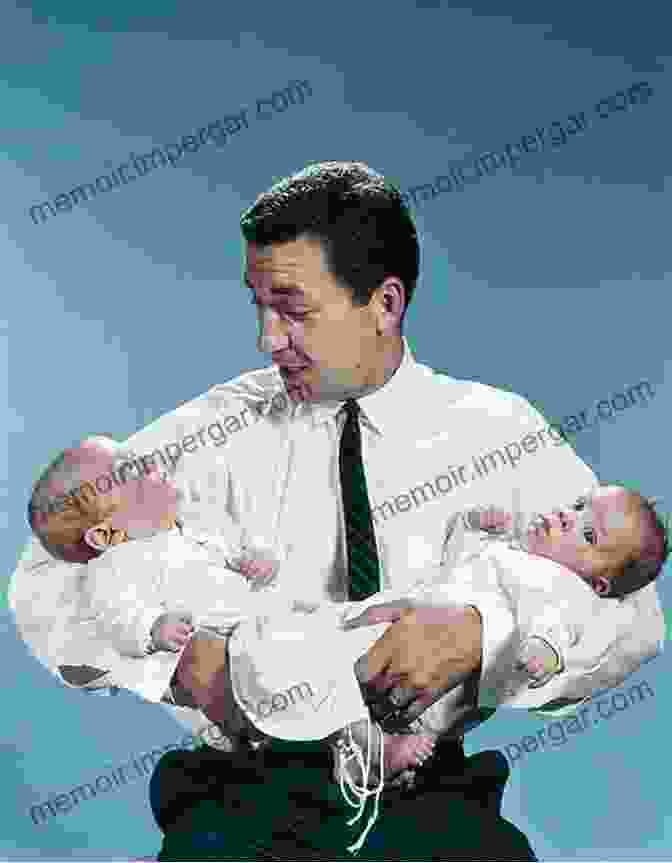 A Photo Of A Father Holding His Twin Babies Twins: A Survival Guide For Dads