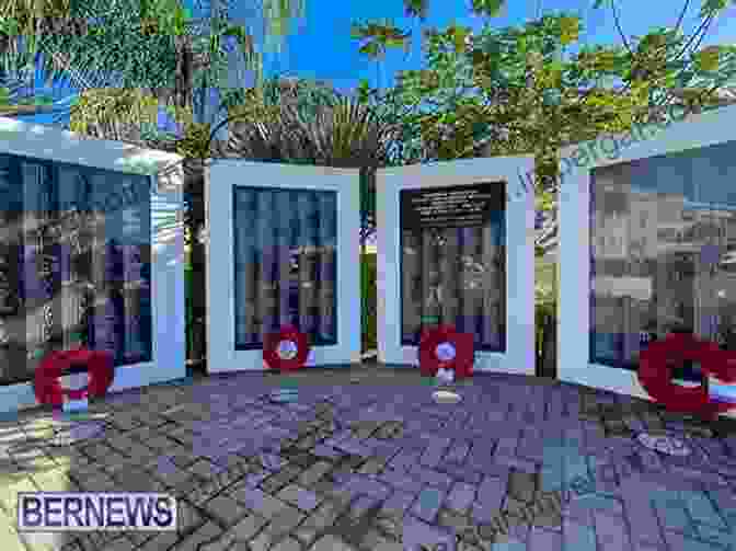 A Photograph Of A Memorial Dedicated To HMS Bermuda, Its Surface Adorned With Wreaths And Flowers. HMS Bermuda Days Peter Broadbent