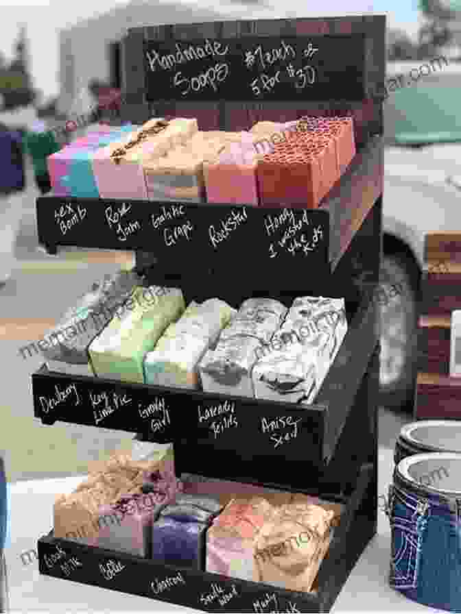 Display Of Handmade Soaps For Sale DIY Natural Melt And Pour Soap Crafting: Ultimate Guide To Making Selling Colorful Natural Home Made Soaps