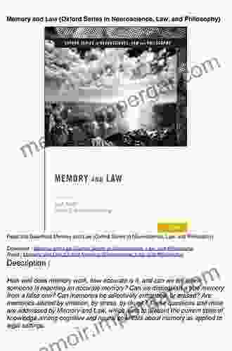 Memory And Law (Oxford In Neuroscience Law And Philosophy)